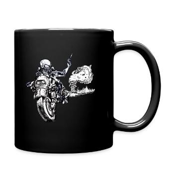 Warrior in battle - Full Colour Mug - black - Right