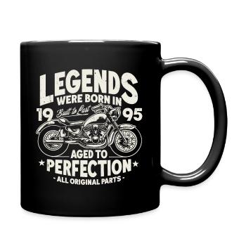 1995 Vintage Born Legends Birthday Motorcycle - Full Colour Mug - black - Right