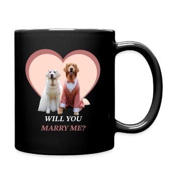 Veux-tu m'épouser? - Mug uni - noir - Droite