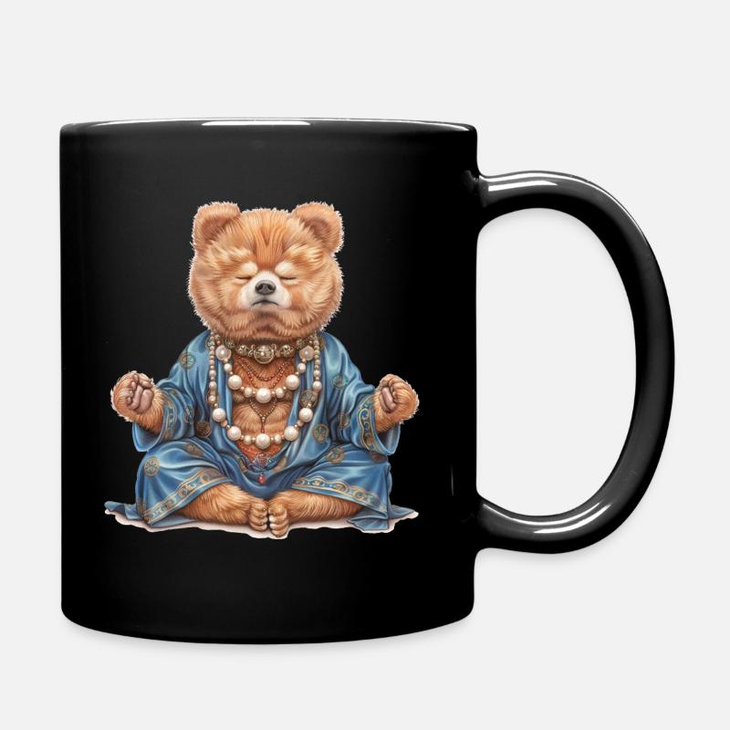 Bear's yogi Meditation - Full Colour Mug - black