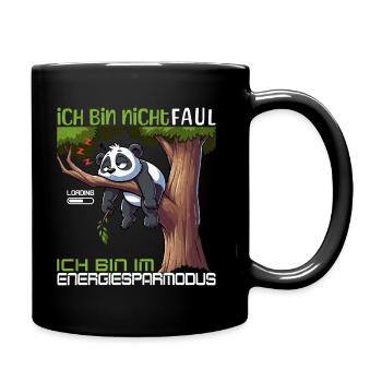 ICH BIN NICHT FAUL ICH BIN NUR IM ENERGIESPARMODUS - Tasse einfarbig - Schwarz - Rechts