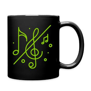 Noten - Tasse einfarbig - Schwarz - Rechts