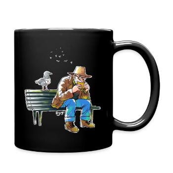 Papy garde ton sandwich UVDG BANC - Mug uni - noir - Droite