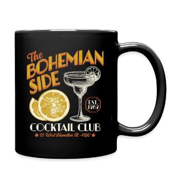 The Bohemian Side Cocktail Club vintage design - Full Colour Mug - black - Right