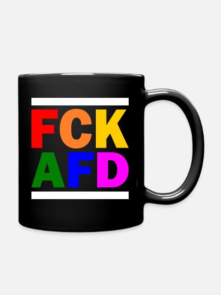 Fck afd - Tasse einfarbig - Schwarz
