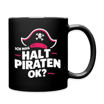 Pirate Carnaval Carnaval Déguisement - Mug uni - noir - Droite