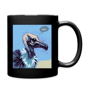 Vautour dans le désert - Mug uni - noir - Droite