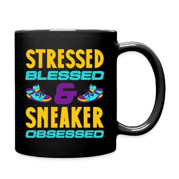 Un design obsédé par les baskets - Mug uni - noir - Droite
