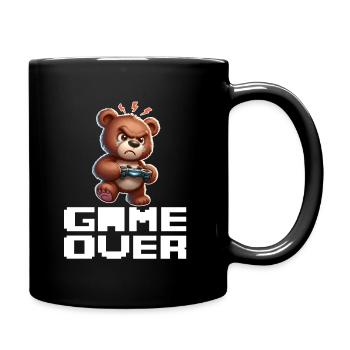 Game Over Cute Bear - Full Colour Mug - black - Right