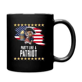 Feiern Sie wie ein Patriot George Bär - Tasse einfarbig - Schwarz - Rechts