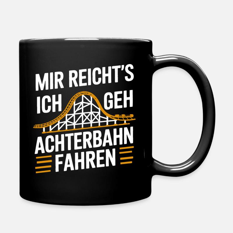 Achterbahn Freizeitpark Roller Coaster - Tasse einfarbig - Schwarz