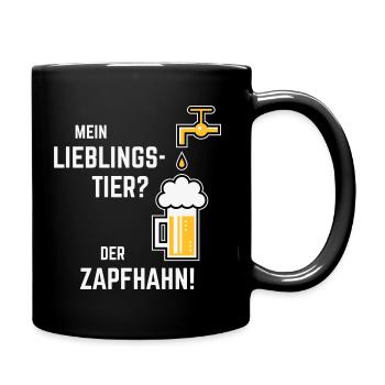 XLieblingstier (Dreifarbig) - Tasse einfarbig - Schwarz - Rechts