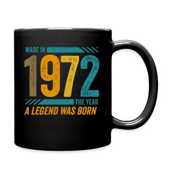 Hergestellt im Jahr 1972, dem Jahr, in dem eine Legende geboren wurde - Tasse einfarbig - Schwarz - Rechts