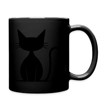 Chat noir – Silhouette d’Halloween - Mug uni - noir - Droite
