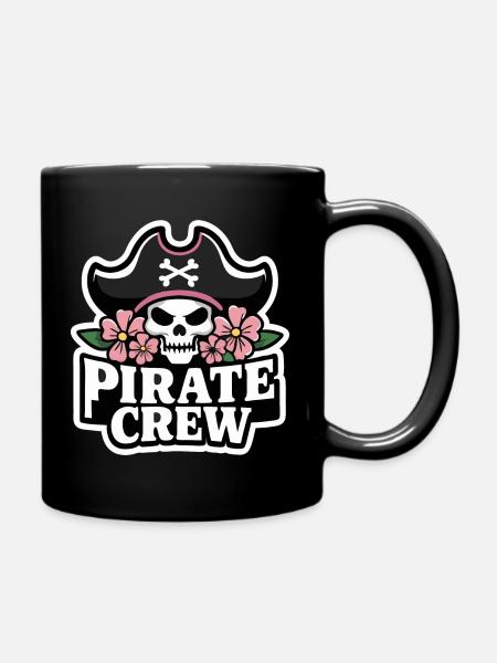 Pirat Piraten Fasching Halloween - Tasse einfarbig - Schwarz