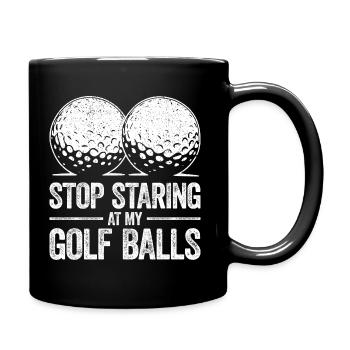 S’il vous plaît, ne regardez pas mes balles de golf - Mug uni - noir - Droite