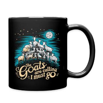 The goats are calling – time to go - Full Colour Mug - black - Right