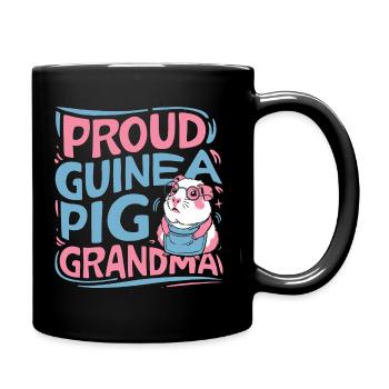 Guinea Pig Grandma - Proud Grandma - Full Colour Mug - black - Right
