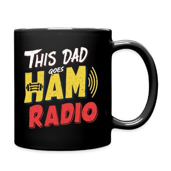 This dad loves ham radio - Full Colour Mug - black - Right