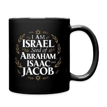 Hebräisches Erbe: Israel, Nachkommen Abrahams - Tasse einfarbig - Schwarz - Rechts