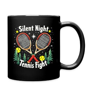 Tennis Weihnachten Pullover Tasse Shirt - Tasse einfarbig - Schwarz - Rechts