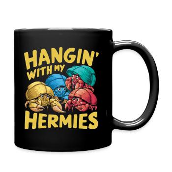Unterwegs mit meinen Hermies - Tasse einfarbig - Schwarz - Rechts