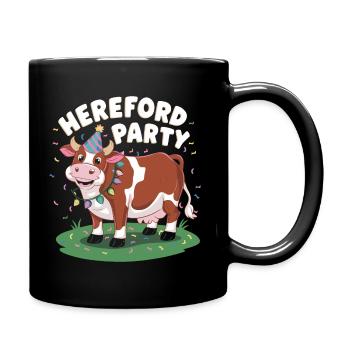 Hereford Party 4 mbaHereford Kuh Party - Tasse einfarbig - Schwarz - Rechts