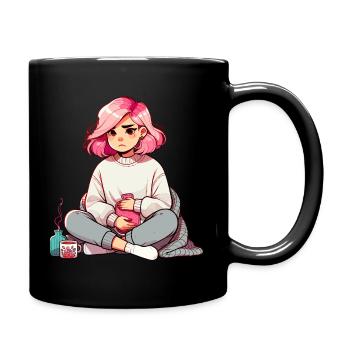 Entspannter Moment Für Dich - Tasse einfarbig - Schwarz - Rechts