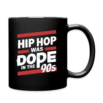 90s Hip-Hop Vibes – Golden Era - Full Colour Mug - black - Right