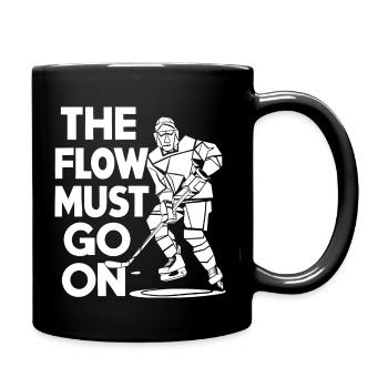 Flow auf dem Eis – Hockey Spirit - Tasse einfarbig - Schwarz - Rechts