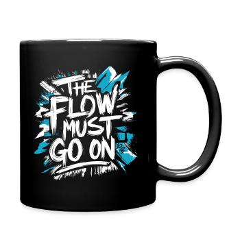 Flow ohne Ende – Eishockey Leidenschaft - Tasse einfarbig - Schwarz - Rechts