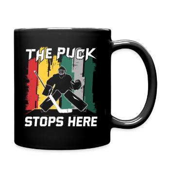 Eishockey Design für wahre Fans - Tasse einfarbig - Schwarz - Rechts