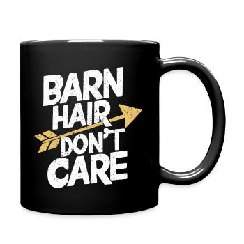 For horse girls and stable lovers - Full Colour Mug - black - Right