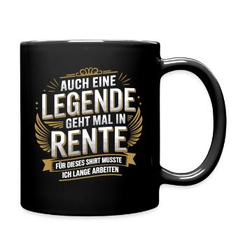 Auch Eine Legende Geht Mal In Rente - Tasse einfarbig - Schwarz - Rechts