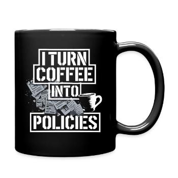 For insurance professionals who love coffee - Full Colour Mug - black - Right