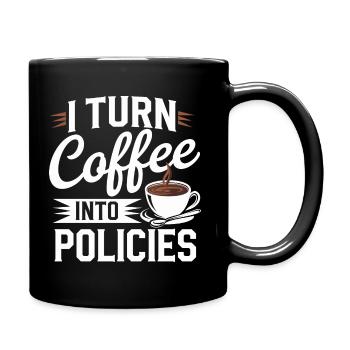 Origineller Spruch für Versicherungsprofis - Tasse einfarbig - Schwarz - Rechts