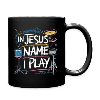 Drums for Jesus - Full Colour Mug - black - Right