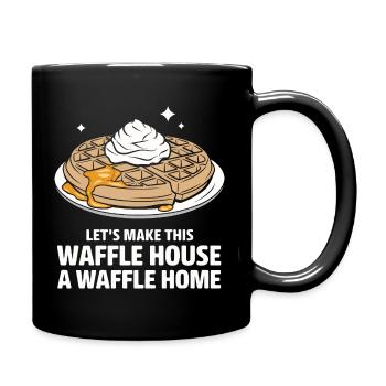 Waffles Breakfast Sweets - Full Colour Mug - black - Right