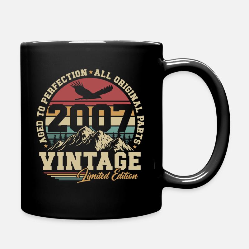 Vintage 2007 Vintage Cadeau d’anniversaire Rétro - Mug uni - noir