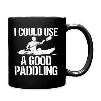 Pagayer avec passion - Mug uni - noir - Droite