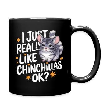 Chinchilla Chinchillas Mouse - Full Colour Mug - black - Right
