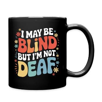 Aveugle Personnes malvoyantes - Mug uni - noir - Droite