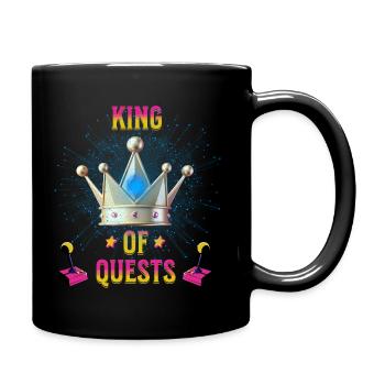 King of Quests - Tasse einfarbig - Schwarz - Rechts