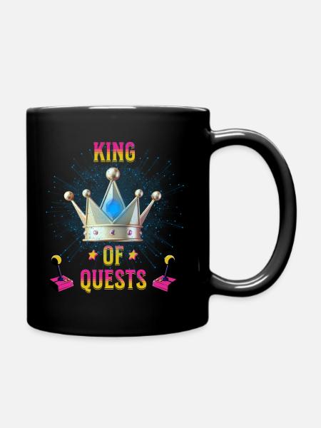 King of Quests - Tasse einfarbig - Schwarz