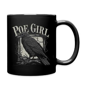 Für Poe-Liebhaberinnen - Tasse einfarbig - Schwarz - Rechts