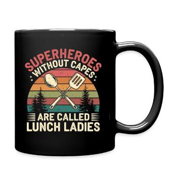Héroïnes de la pause déjeuner - Mug uni - noir - Droite