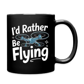 Dronen Pilot Quadrocopter Drone - Tasse einfarbig - Schwarz - Rechts