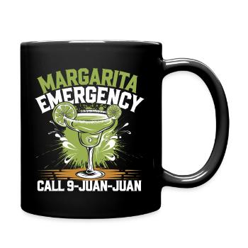 Humorvolle Margarita-Liebe - Tasse einfarbig - Schwarz - Rechts