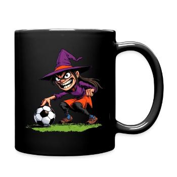 Sorcière Footballeuse - Mug uni - noir - Droite
