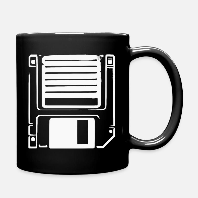 Diskette Retro-Technologie-Design - Tasse einfarbig - Schwarz